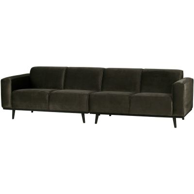 4-zits Bank Statement 280 Cm Fluweel Warm Groen