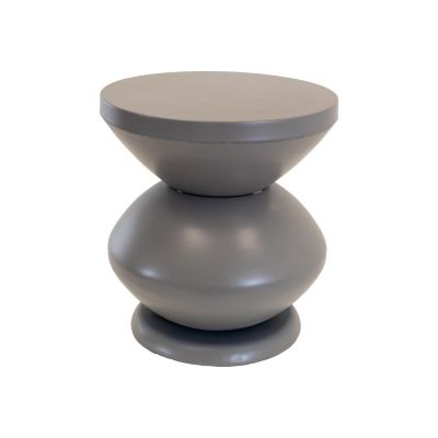 Louis bijzettafel metaal ø35x37cm - grijs