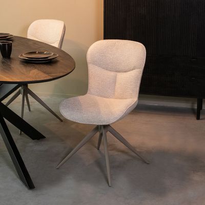 Label51 Thorben eetkamerstoel stof - naturel