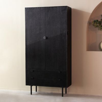 Label51 Cotia wandkast 100x40x200 cm - zwart