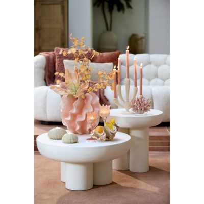 Light & Living Mizuho salontafel Ø70x35 cm - crème