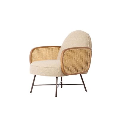 Light & Living Fienne fauteuil rotan - beige+naturel