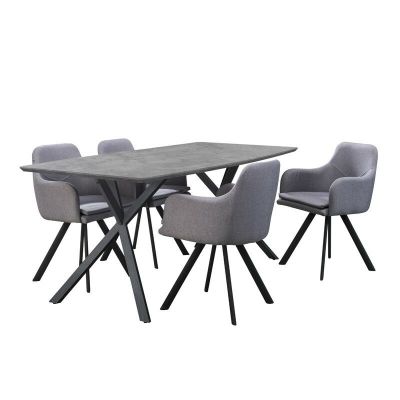 Fraaai Hemlock eettafel beton 190 cm  - OUTLET B