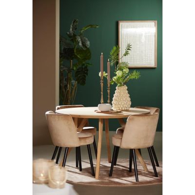 Light & Living Quenza ronde eettafel Ø120 cm mangohout - naturel