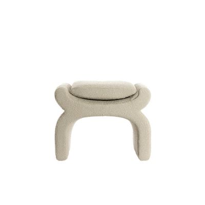 Light & Living Nafya poef 60x46x46 cm bouclé - taupe