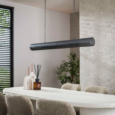 Fraaai Zuri hanglamp 120 cm tube mesh - artic zwart