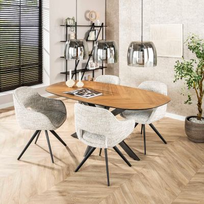 Fraaai Ariana hanglamp 3L drift glas - smoke grijs