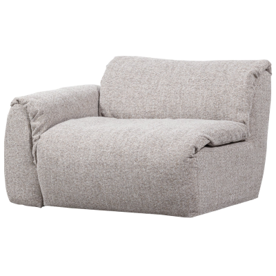 Woood Baggy 1-zitsbank met arm links geweven stof