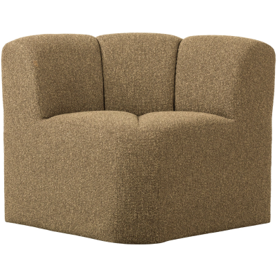 Woood Mojo eetbankje hoek met rugleuning bouclé