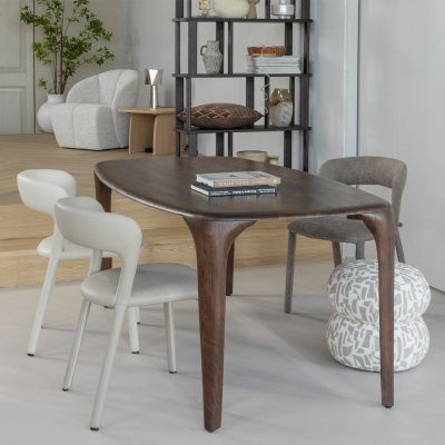 Woood Fiore eettafel 190x95 cm mangohout - donkerbruin