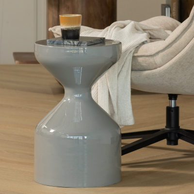 Woood Floyd bijzettafel metaal - lichtgrijs