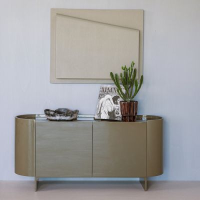 Woood Liora tv-meubel/dressoir hout hoogglans - groen