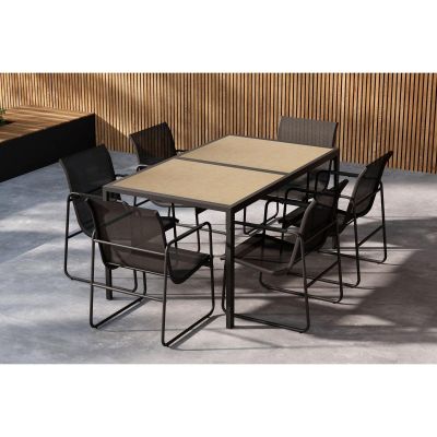 Svea Akira tuintafelset - zwart/bruin