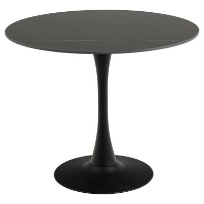 Nøra Michelle ronde eettafel Ø90x75 cm | metaal onderstel | keramiek - zwart