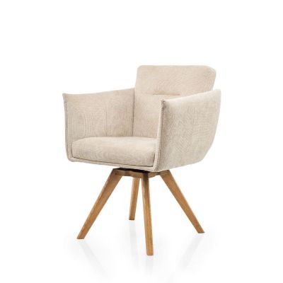 Moods Collection Amsterdam draaistoel hout - naturel - beige