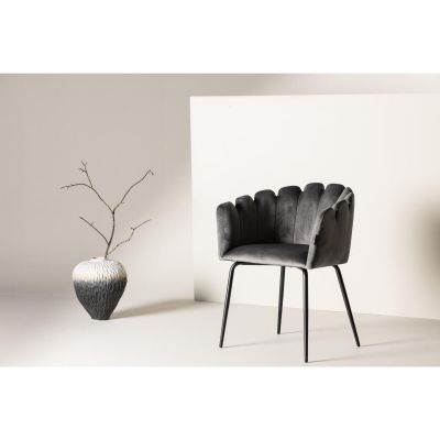 Svea Mahlim eetkamerstoel - met armleuning - grijs