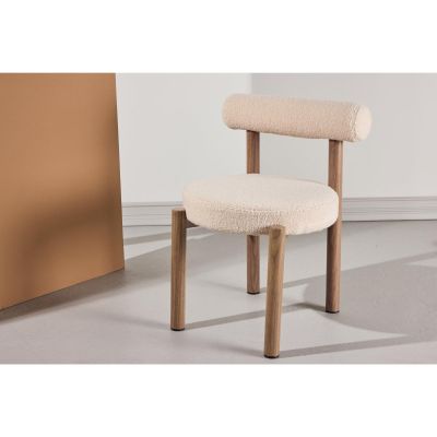 Svea Fontaine eetkamerstoel - boucle en houtlook