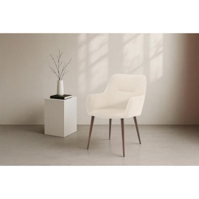 Svea Keira eetkamerstoel - linnenlook - beige