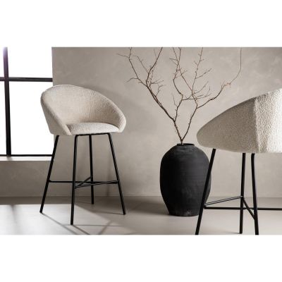 Svea Kirla barkruk 69 cm - teddy - wit