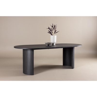 Svea Silvio ovale eettafel - 100 x 220 cm - zwart