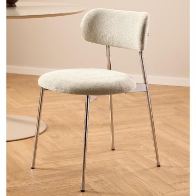 Nøra Floxa eetkamerstoel | chrome metaal onderstel | stof Apia