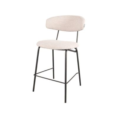 Zack barkruk 53x57x95cm boucle naturel van het woonmerk Label51