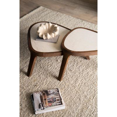 Eleonora Fred salontafel organisch groot - naturel/marmer