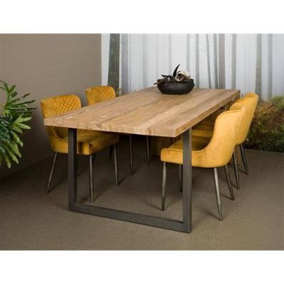 Tower Living Lucca eettafel dichte poot - 200 cm - naturel