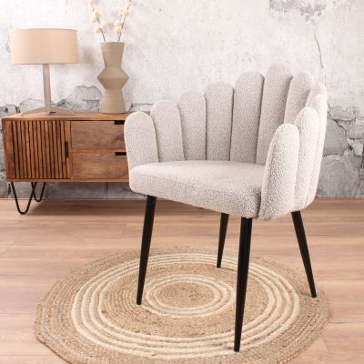 DS4U Flower eetkamerstoel bouclé