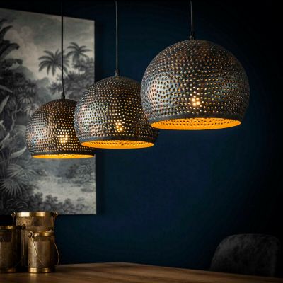 Fraaai Gear hanglamp zwart/bruin 3L