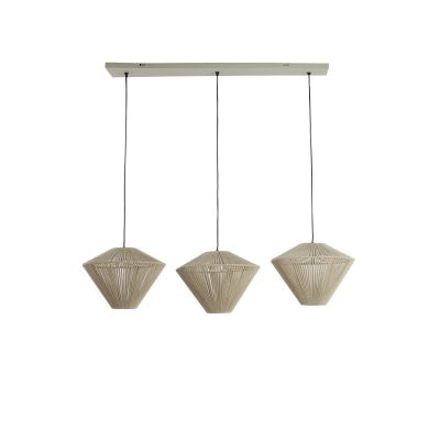 Light & Living Felida hanglamp 3L 120x42x130 cm - crème