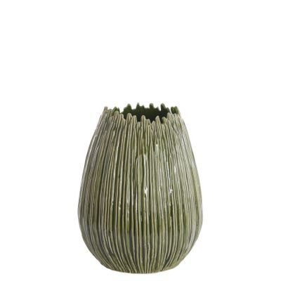 Light & Living Kopra vaas deco Ø35,5x45 cm - keramiek donkergroen
