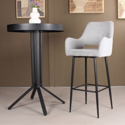 DS4U Lenon barkruk bouclé 2.0 - 75 cm  - grijs - OUTLET B