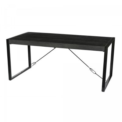 Livingfurn Norris eettafel 200x100 cm - zwart