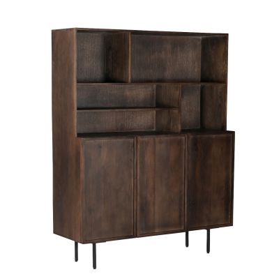 Livingfurn Elan wandkast - 135 cm - mangohout - bruin
