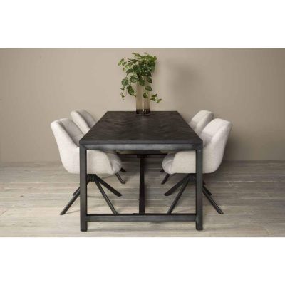 Tower Living Ziano eettafel - 160 cm - zwart