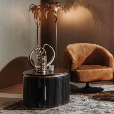 Tower Living Rivello salontafel - ø60 cm - zwart