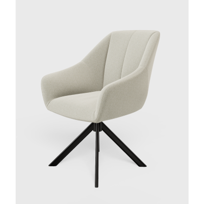 Moods Collection Madrid draaistoel - zwart Venus onderstel - Cosmo White 02