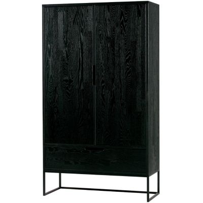 Woood Silas 2-deurs kast essen blacknight 149x85x35.5cm