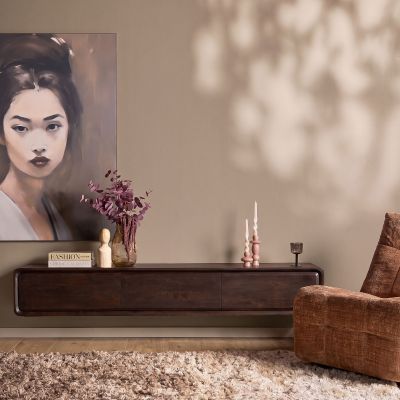Starfurn Zwevend tv-meubel Allure mangohout 160 cm