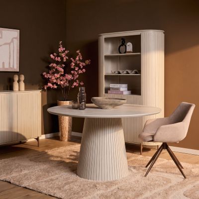 Starfurn Ronde eettafel Solana mangohout 130 cm - zand