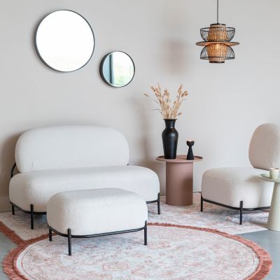 Puur Tamara 2-zitsbank teddy - ivoor