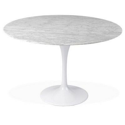 Tulp tafel onderstel voor rond blad | wit mat
