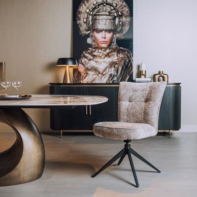 Tower Living Bardi draaistoel - beige | Showroommodel