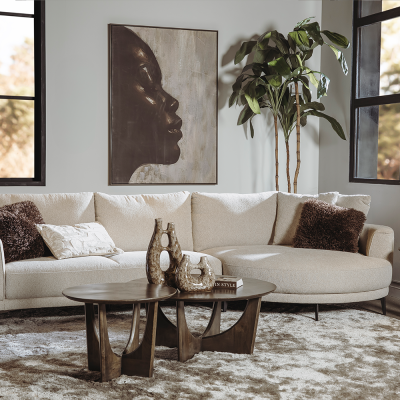 Tower Living Fermo salontafel - ø60 cm - olijfbruin