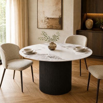 Yori ronde eettafel ø120 cm keramiek